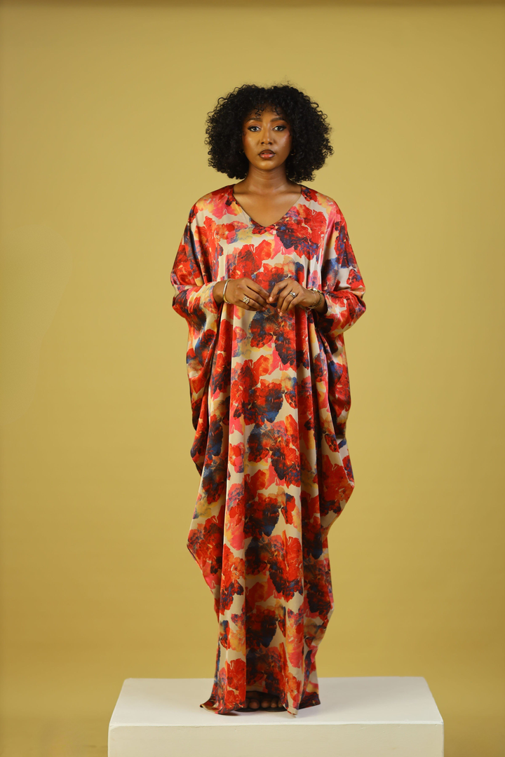 THE BLOOM SILK KAFTAN