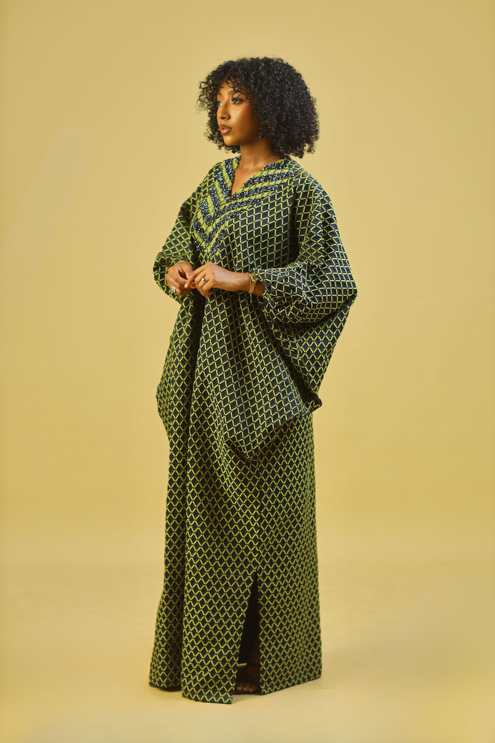 THE BEADED LILLY BUBU - GREEN