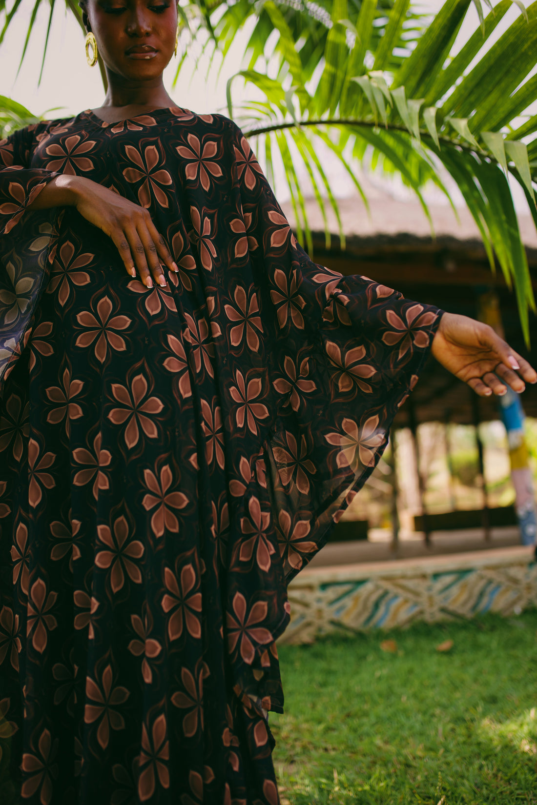 SAHARA CHIFFON BUBU IN CUSTOM SAHEL REVERIE PRINT