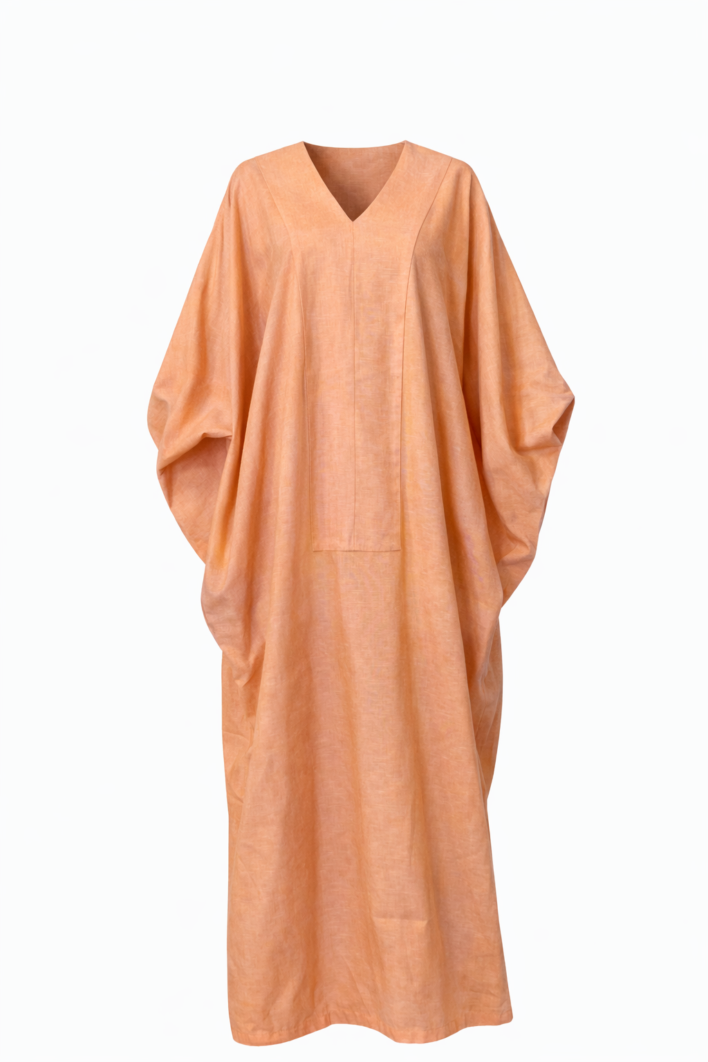 GOLDEN HOUR RELAXED LINEN KAFTAN  - PEACH