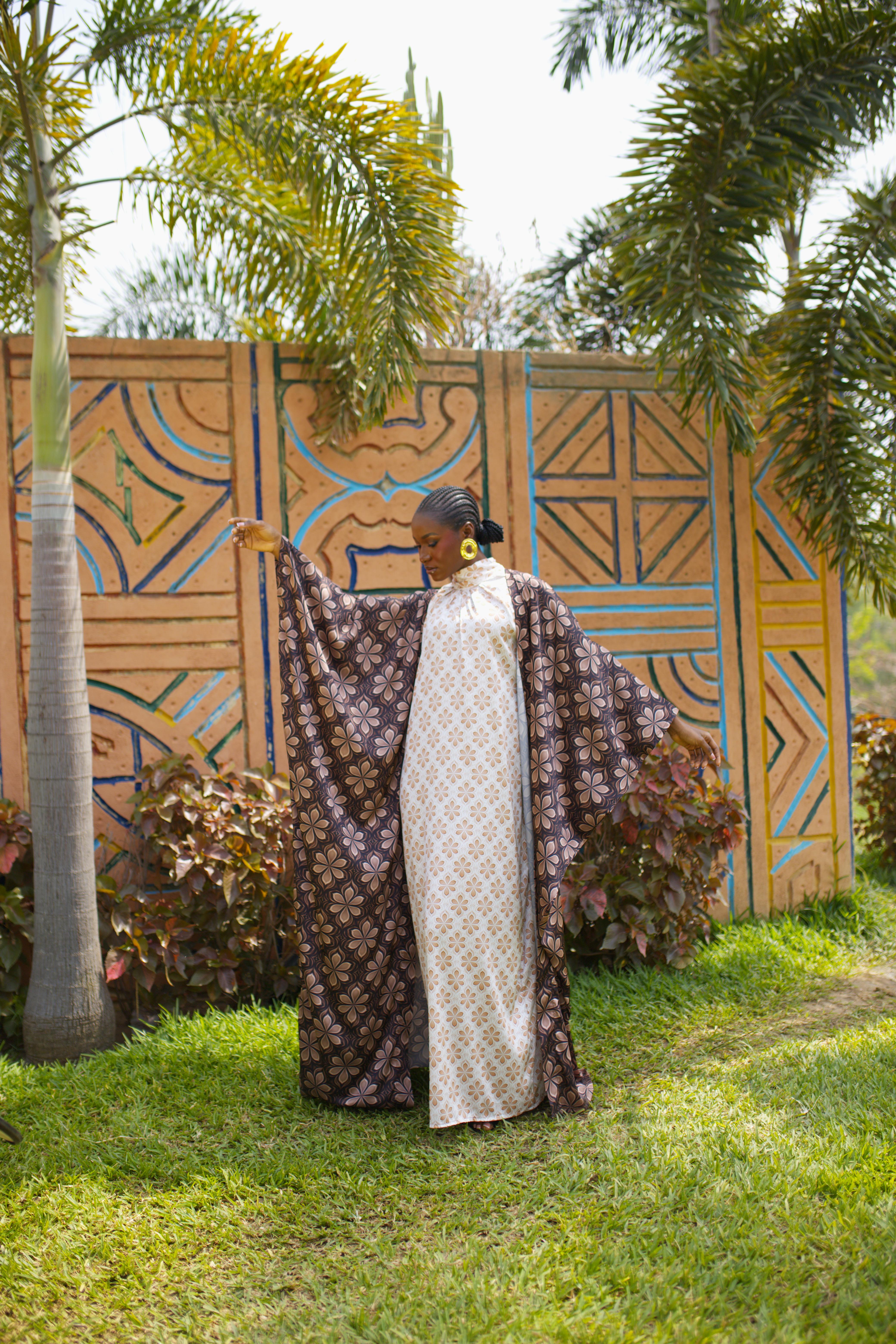 ZARIA SILK ENSEMBLE IN CUSTOM SAHEL REVERIE PRINT