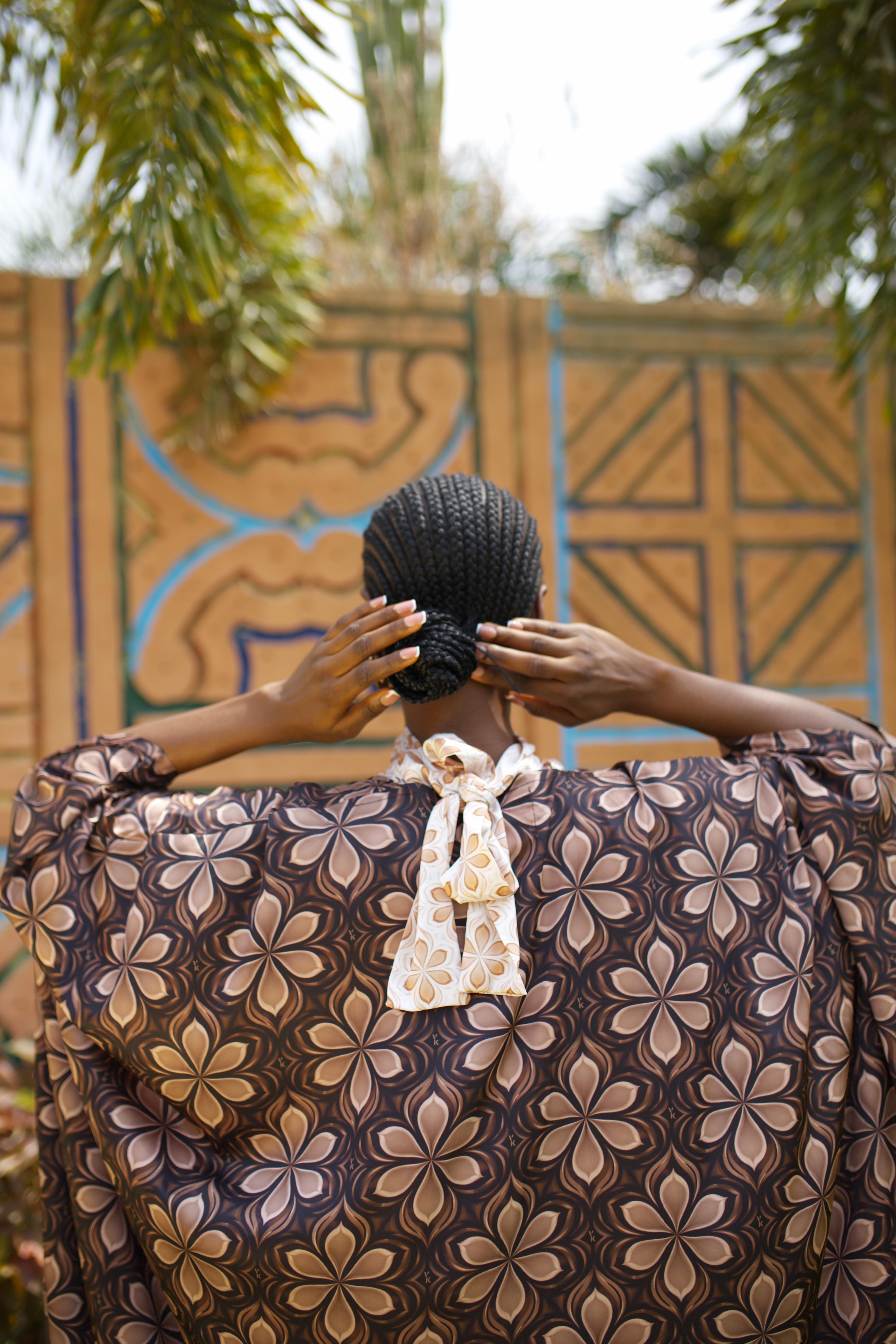 ZARIA SILK ENSEMBLE IN CUSTOM SAHEL REVERIE PRINT