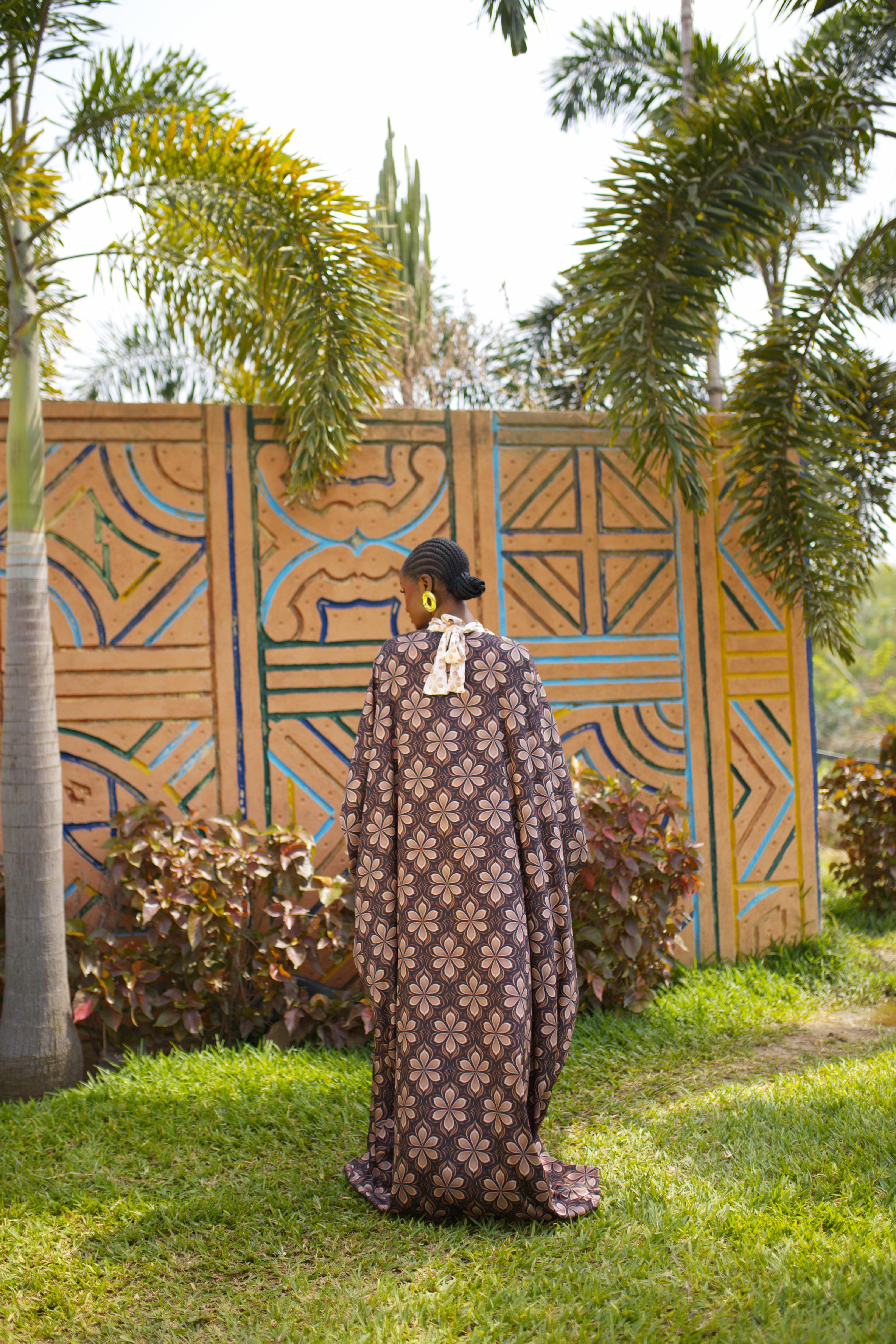 ZARIA SILK ENSEMBLE IN CUSTOM SAHEL REVERIE PRINT