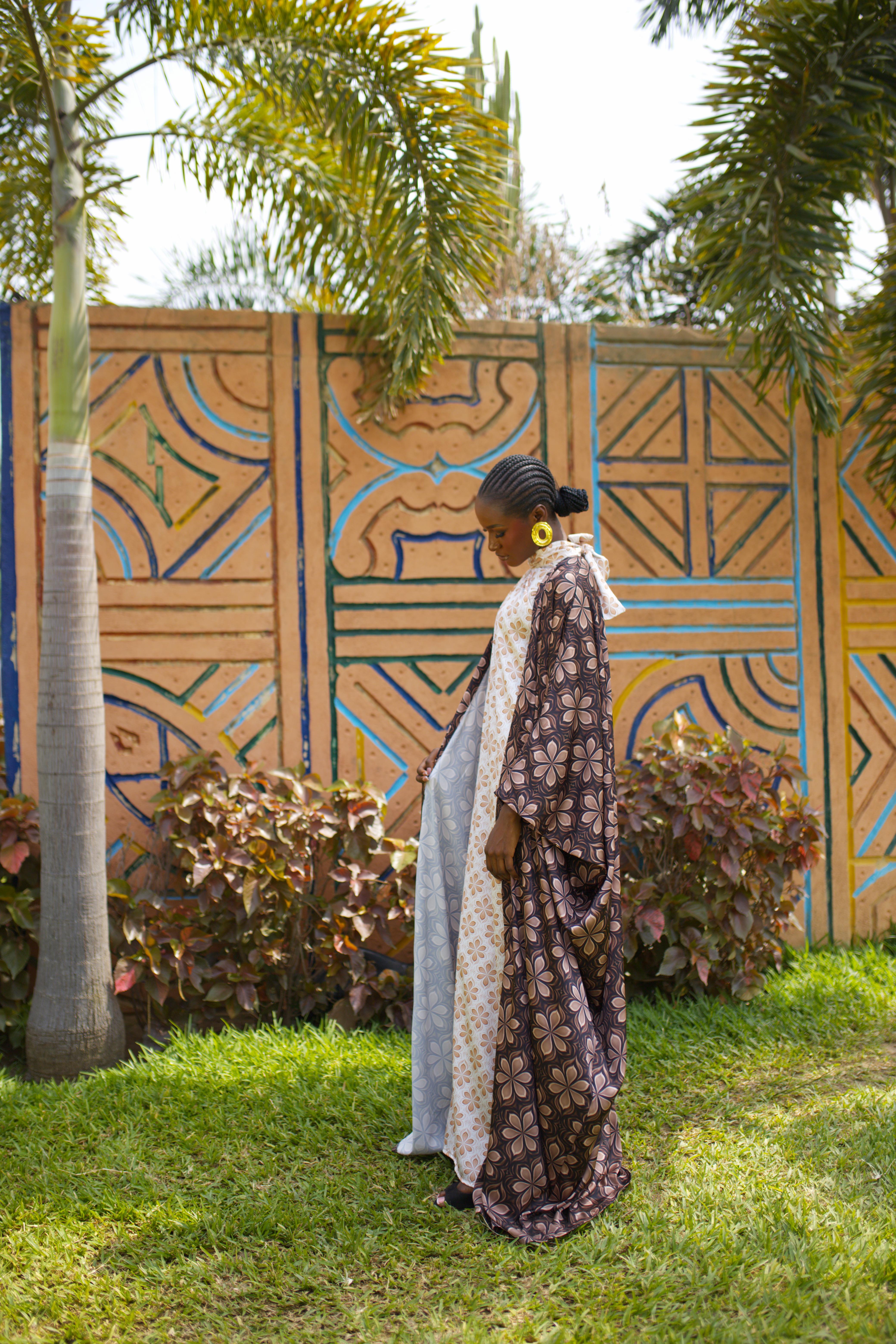 ZARIA SILK ENSEMBLE IN CUSTOM SAHEL REVERIE PRINT