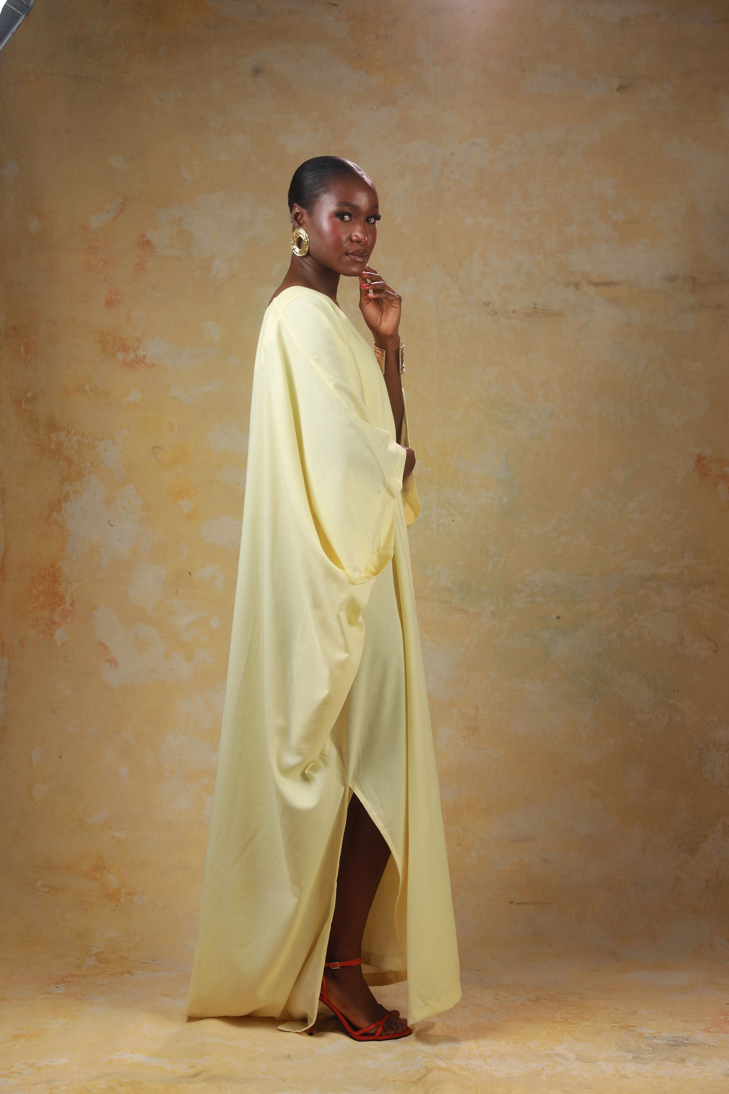 GOLDEN HOUR RELAXED LINEN KAFTAN