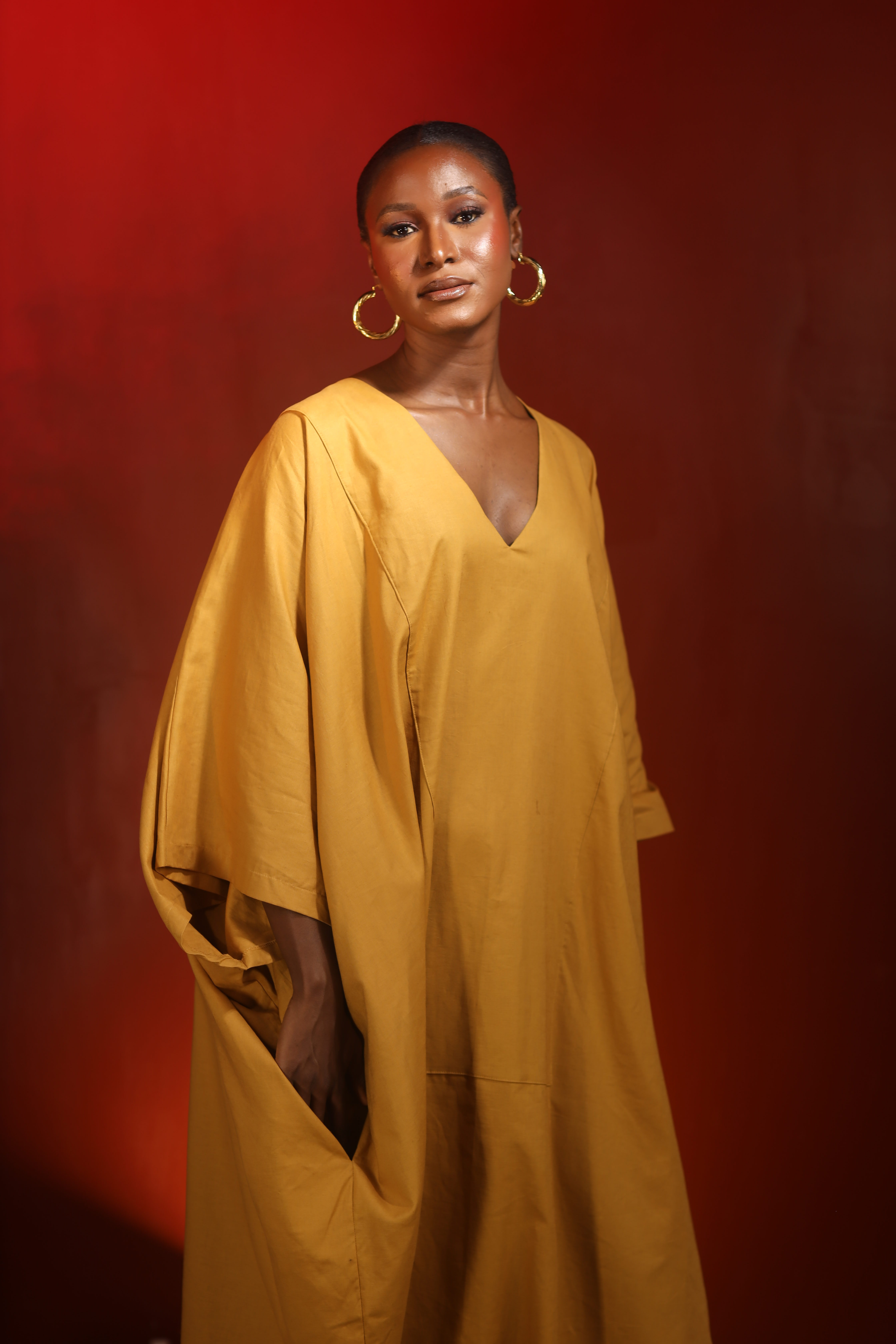 GOLDEN HOUR RELAXED LINEN KAFTAN