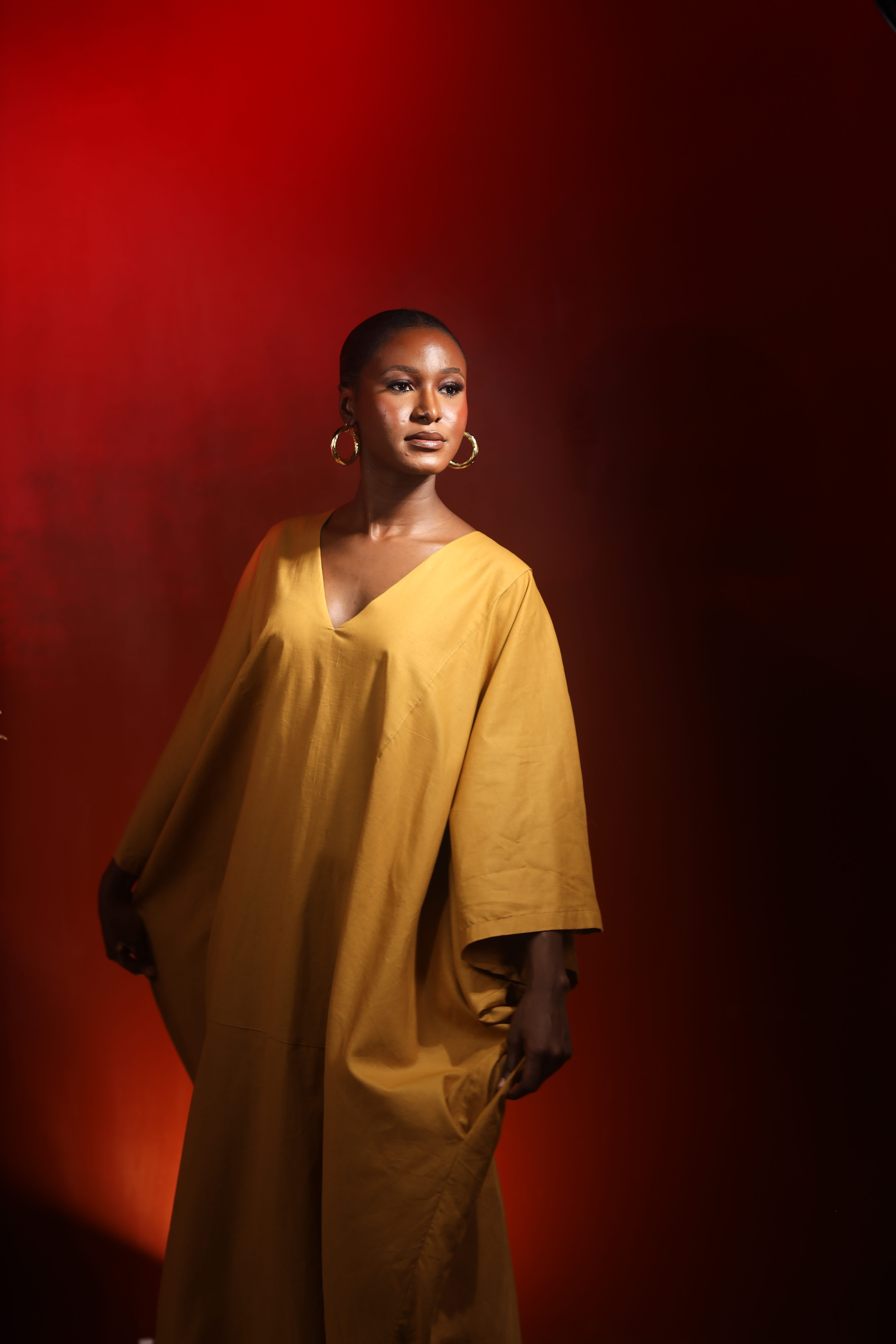 GOLDEN HOUR RELAXED LINEN KAFTAN