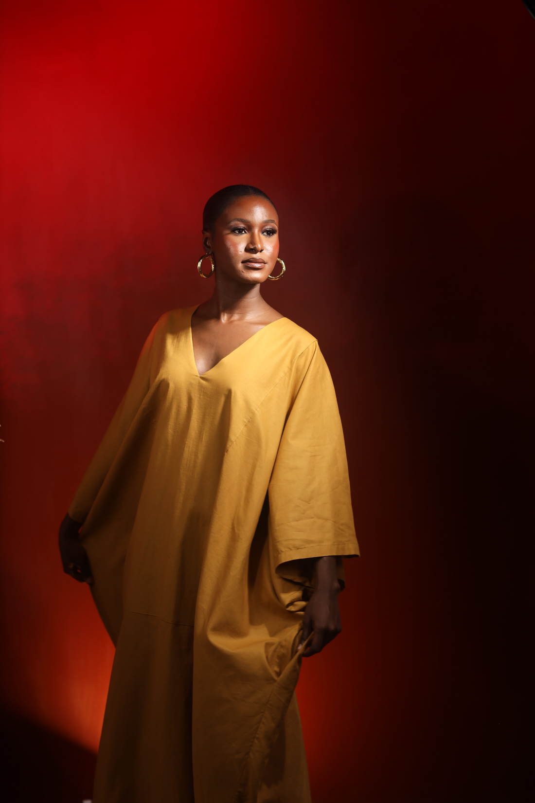 GOLDEN HOUR RELAXED LINEN KAFTAN